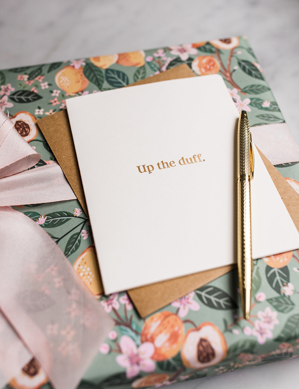 Up the duff. Greeting Card