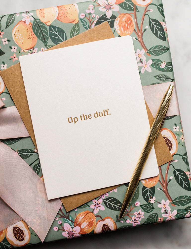 Up the duff. Greeting Cards Bespoke Letterpress 