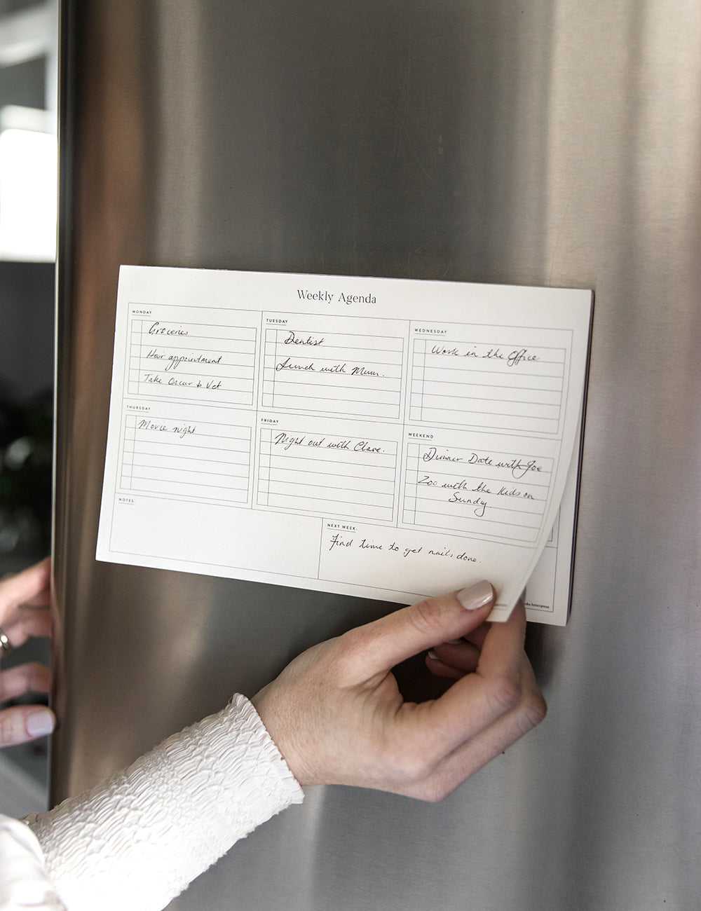 Weekly Agenda Fridge Notepad