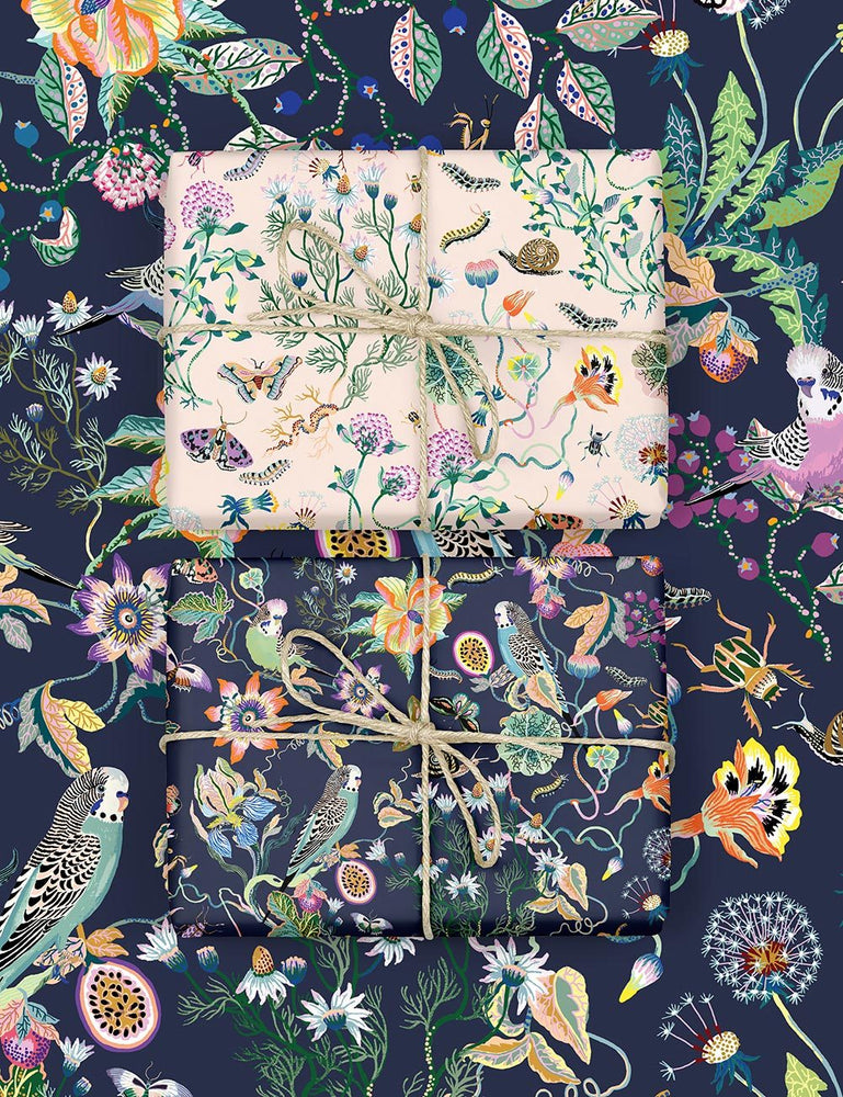 Wondergarden / Budgerigar 100pk Gift Wrap Bespoke Letterpress 