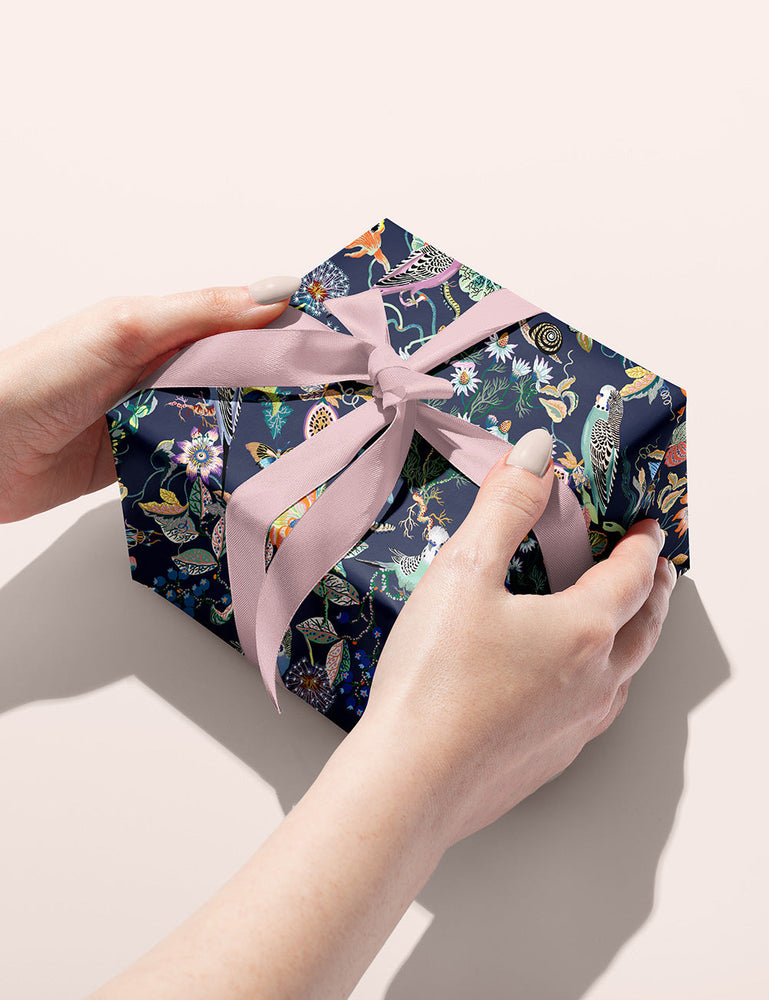Wondergarden / Budgerigar 6pk Wrap Gift Wrap Bespoke Letterpress 