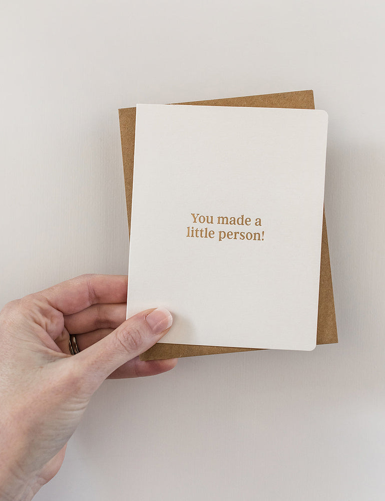 You made a little person! Greeting Cards Bespoke Letterpress 