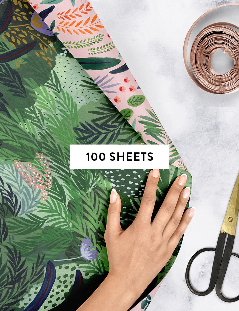 Jungle / Jungle Study 100pk Gift Wrap Bespoke Letterpress 