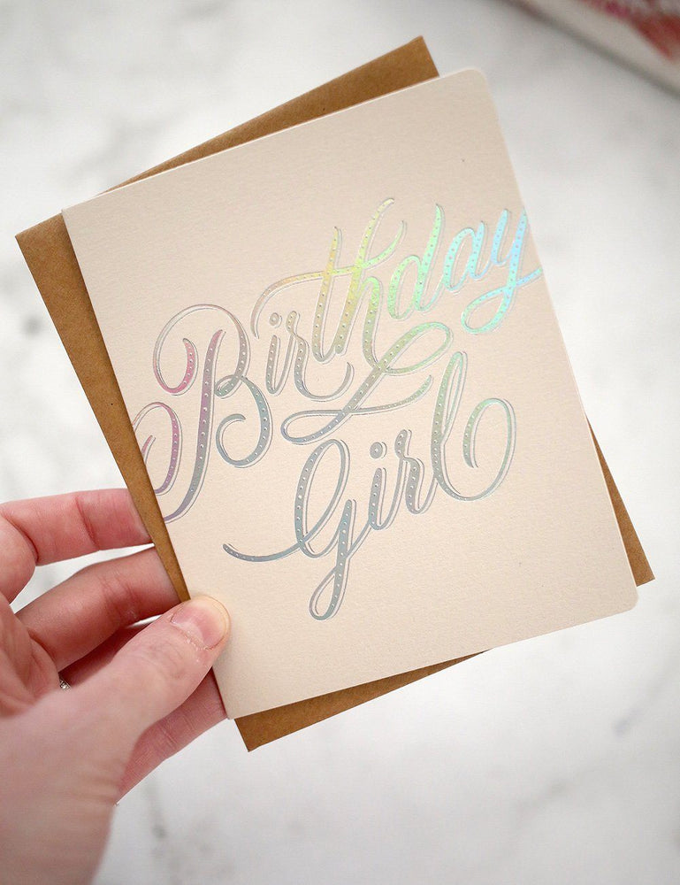 Birthday Girl Greeting Cards Bespoke Letterpress 