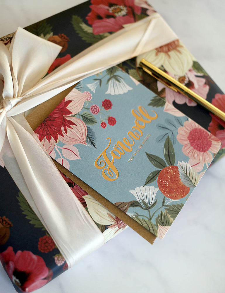 Folk 'Farewell' Greeting Cards Bespoke Letterpress 