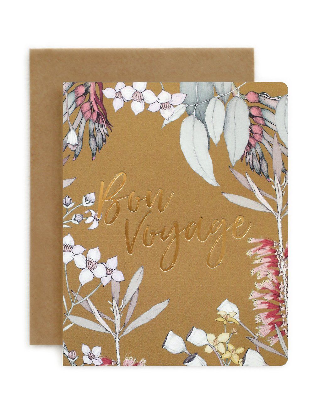 Native 'Bon Voyage' Greeting Cards Bespoke Letterpress 