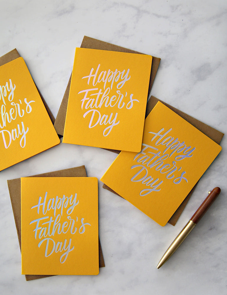 Happy Father's Day Greeting Cards Bespoke Letterpress 