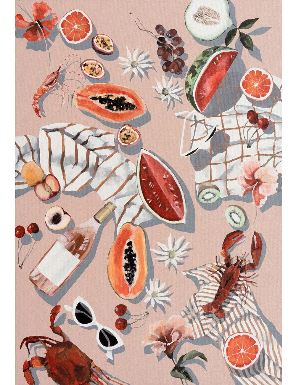 Summer Picnic Original Whitney Spicer Artwork 70 x 100cm